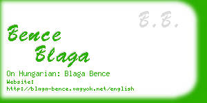 bence blaga business card